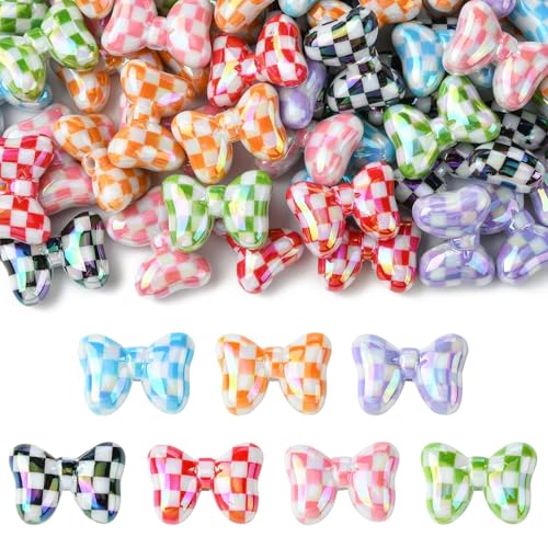 Ipotkitt 40pcs Bunte Acryl Bogen Perlen Niedliche Bowknot Lose Spacer Perlen mit Schachbrettmuster für DIY Kunst Handwerk Armbänder Halsketten Ohrringe Schmuckherstellung Ipotkitt 40pcs Bunte Acryl Bogen Perlen Niedliche Bowknot Lose Spacer Perlen mit Schachbrettmuster für DIY Kunst Handwerk Armbänder Halsketten Ohrringe Schmuckherstellung von Ipotkitt