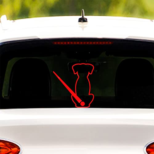 Iprokiu Cartoon Cute Pet Dog Auto Aufkleber Tier Welpen Heckwischer Aufkleber Lustige Hund Beweglicher Schwanz Winken Scheibenwischer Aufkleber Heckscheibe Aufkleber Wasserdicht Windschutzscheibe von Iprokiu