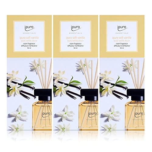 Essentials by Ipuro soft vanilla 50ml Raumduft Dufträume (3er Pack) von Ipuro