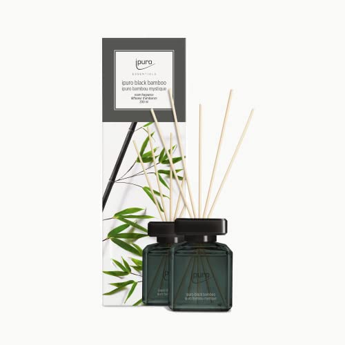 ipuro - erfrischender ipuro black bamboo Raumduft - dezenter Raumerfrischer mit grünen & holzigen Noten - stilvoller Lufterfrischer in der Wohnung für ein puristisches Dufterlebnis 200 ml von Ipuro