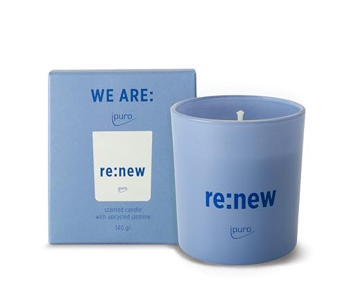 ipuro re:new Duftkerze im Glas mit Jasmin, Ylang-Ylang & Sandelholz Duft - aus nachhaltigem Blumen-Upcycling - Raumduftkerze mit langanhaltendem Duft - Blumige Kerze für Entspannung & Meditation ipuro re:new Duftkerze im Glas mit Jasmin, Ylang-Ylang & Sandelholz Duft - aus nachhaltigem Blumen-Upcycling - Raumduftkerze mit langanhaltendem Duft - Blumige Kerze für Entspannung & Meditation von Ipuro