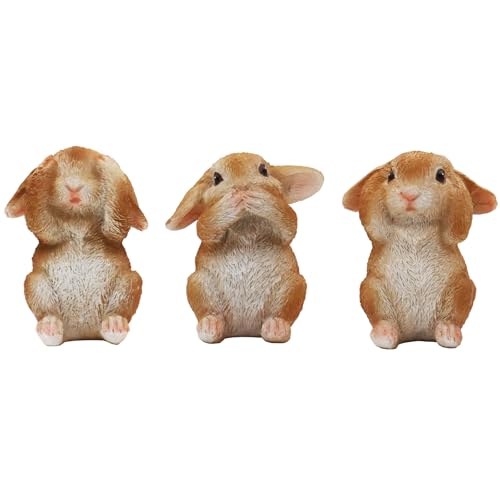 Irayin Osterhasen Deko Figuren, Hasen-Dekoration, Nicht Gucken, Nicht Zuhören, Nichts Sagen, Kaninchen Symbolisiert die Geburt neuen Lebens, Kaninchen Deko für Garten, Wohnzimmer, Büro, Schlafzimmer Irayin Osterhasen Deko Figuren, Hasen-Dekoration, Nicht Gucken, Nicht Zuhören, Nichts Sagen, Kaninchen Symbolisiert die Geburt neuen Lebens, Kaninchen Deko für Garten, Wohnzimmer, Büro, Schlafzimmer von Irayin