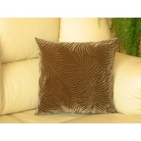 Senf - Braun Samt Dekorativ Luxus Handarbeit Dekokissen Kissen Bezug 13"x 13", 16"x 16", 18"x 18" von Irenaworks