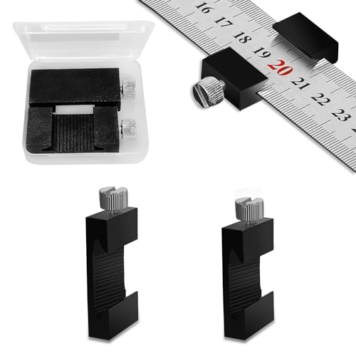 2stk Streichmaß Anschlaglineal 26/29mm Kohlenstoffstahl Stahl Lineal Metall Anreißlineal Zimmermannswinkel Set Anreisswerkzeug Kombinationswinkel Streichmaß Metall, für Holzbearbeitung DIY von Irenwarl