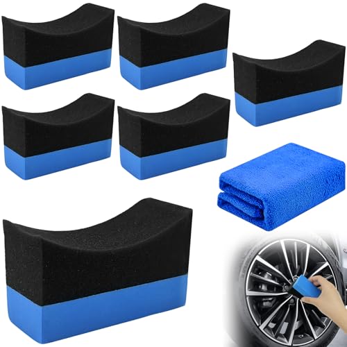 6 STK Dressing Applicator Pads, Reifenglanz Applikator, Auto Reifenreinigungsschwamm, Autoreifen Schwamm, Auftragsschwamm Reifenpflege, Autoreifenbürste, für Applikationsschwamm, mit Reinigungstuch 6 STK Dressing Applicator Pads, Reifenglanz Applikator, Auto Reifenreinigungsschwamm, Autoreifen Schwamm, Auftragsschwamm Reifenpflege, Autoreifenbürste, für Applikationsschwamm, mit Reinigungstuch von Irenwarl