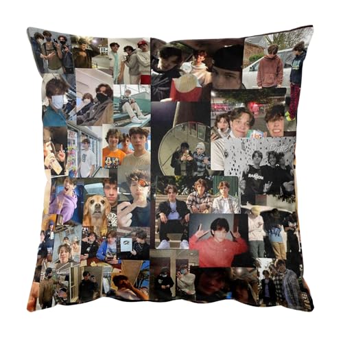 Ireser Sturniolo Triplets Cute Collage Square Throw Pillow Case Cushion Cover Pillowcase von Ireser