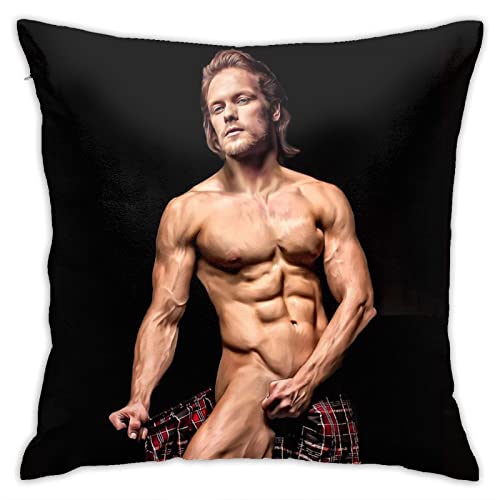 Quadratischer Kissenbezug Jamie Fraser für Sofa, Heimdekoration, 45,7 x 45,7 cm von Ireser