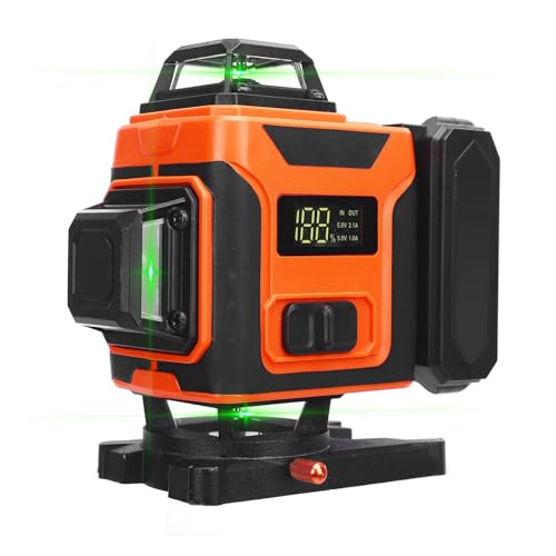16 Linien -Level-Maschine 4D Grüne Querlinie 3 ° Selbst Nivellierende Detektion Batterie Betriebene Omni Direktion Ale -und Wand Aufkleber Vertikale Horizontale Linie für (US -Stecker) von Irfora