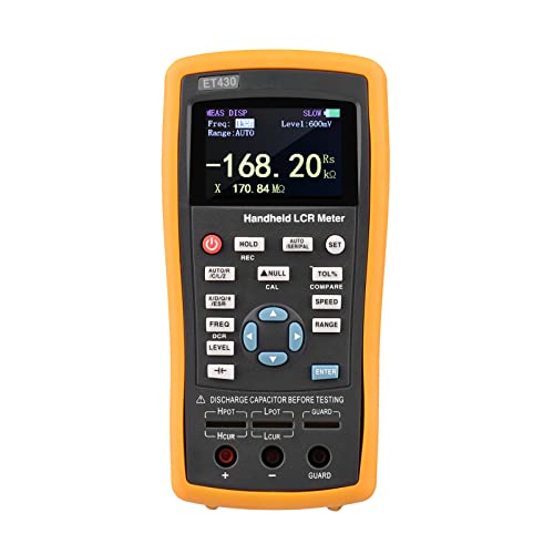 Irfora 2,5-Zoll-LCD-Digital-Handheld-100-kHz-LCR-Messgerät LCR-Multimeter-Tester für Induktivitäts-Kapazitäts-Widerstandsmessung von 0,6 Vrms von Irfora
