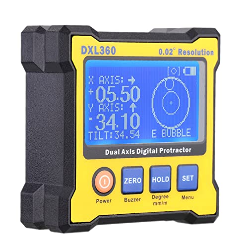DXL360 Zweiachsiger digitaler Winkelmesser mit 5-seitiger Magnetbasis. Hochpräzise zweiachsige digitale Anzeigeebene 100–240 V, 50–60 Hz von Irfora