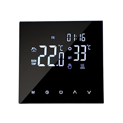 Intelligenter Heizungsthermostat, digitaler Temperaturregler, Touchscreen-LCD-Display, Wochenprogrammierbare Wasser-Fußbodenheizung und Gasboiler-Thermostat, Frostschutz für Zuhause, Schule, Büro von Irfora