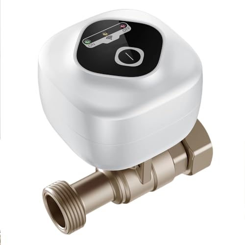 Intelligentes WiFi-Kugelventil, automatisches Wasserabsperrventil, unterstützt APP-Steuerung/3 Timing-Modi/Wasser- und Gasleckalarm, kompatibel mit, Assistant für Home Intelligence von Irfora