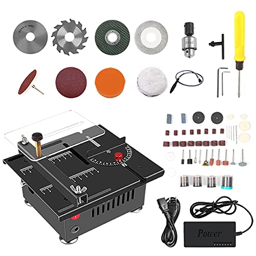 Irfora 100W Multifunktions-Tischkreissäge Mini-Desktop-Elektrosäge Cutter Geschwindigkeit und Winkel einstellbar 16MM Schnitttiefe mit Flexibler nwelle und mehr Zubehör für von Irfora