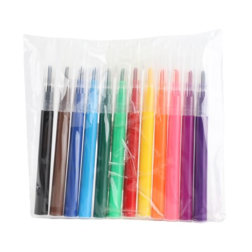 Irfora 12pcs Waschbarer Aquarellfarbe Stifte Marker Set Airbrush Farbstift Nachfüllungen für Elektrische Spray -Stift -Marker Sprühgerät Kunst und Handwerksbedarf von Irfora
