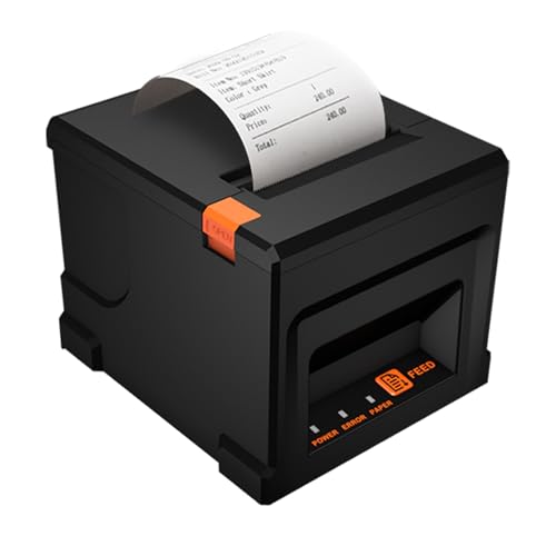 Irfora 80 mm USB + BT-Belegdrucker POS-Drucker mit automatischem Schneidegerät Desktop-Thermodirektdruck Kompatibel mit Unterstützung ESC/POS von Irfora