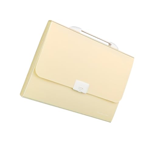 Irfora Accordian File Ordner Organizer 13 Taschen Erweiterungsdateikoffer mit der Wasserdichte Abdeckung A4 Buchstabe Akkordeon -Dokument Organizer Wird mit 12 Aufklebern für Geliefert (Gelb) von Irfora