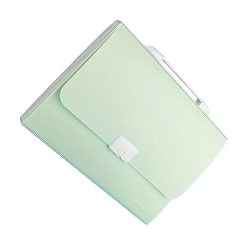Irfora Accordian File Ordner Organizer 13 Taschen Erweiterungsdateikoffer mit der Wasserdichte Abdeckung A4 Buchstabe Akkordeon -Dokument Organizer Wird mit 12 Aufklebern für Geliefert (Grün) von Irfora