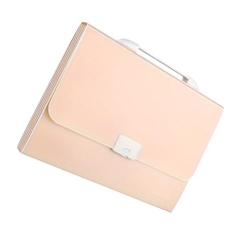 Irfora Accordian File Ordner Organizer 13 Taschen Erweiterungsdateikoffer mit der Wasserdichte Abdeckung A4 Buchstabe Akkordeon -Dokument Organizer Wird mit 12 Aufklebern für Geliefert (Rosa) von Irfora