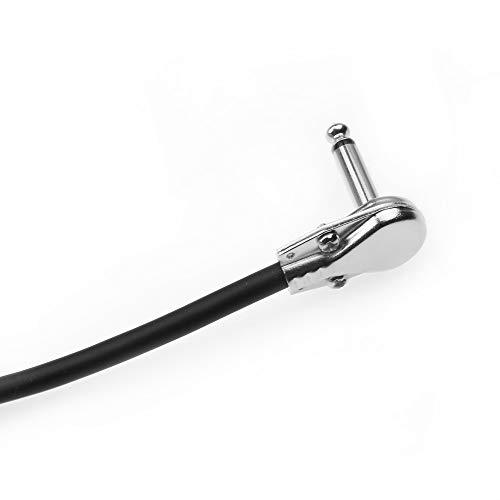 Irfora Guitar Effect Pedal Kabel Draht Flachkabelkabel 6,35 Mm Rechter Winkelpfannkuchen -Design 15 Cm (15 cm) von Irfora