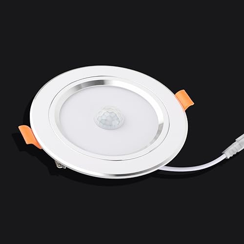 Irfora Induktions-LED 9W Downlight, Infrarotsensor Deckenleuchte für Korridor, Balkon, Halle mit Weitwinkelsensor, Fernentfernung und Energieeinsparung (18 Lampenperlen) von Irfora