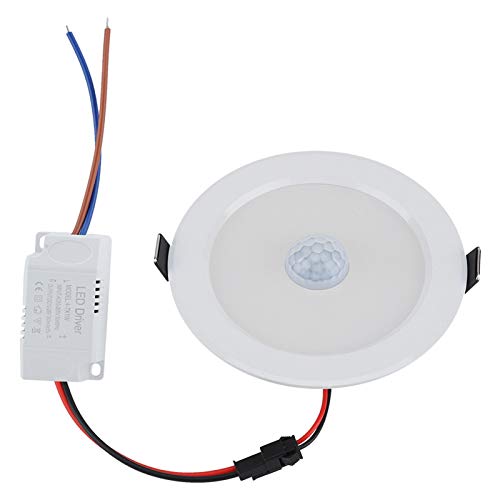 Irfora Induktions-LED 9W Downlight, Infrarotsensor Deckenleuchte für Korridor, Balkon, Halle mit Weitwinkelsensor, Fernentfernung und Energieeinsparung (18 Lampenperlen) von Irfora