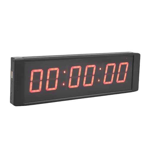 Irfora LED Race Timer, 6 -stelliges Rotes Display, Countdown Count Up mit Stoppwatch, Aluminiumrahmen, Multifunktional Timer -Timer, Anwendbar für öffentliche Institutionen, für von Irfora