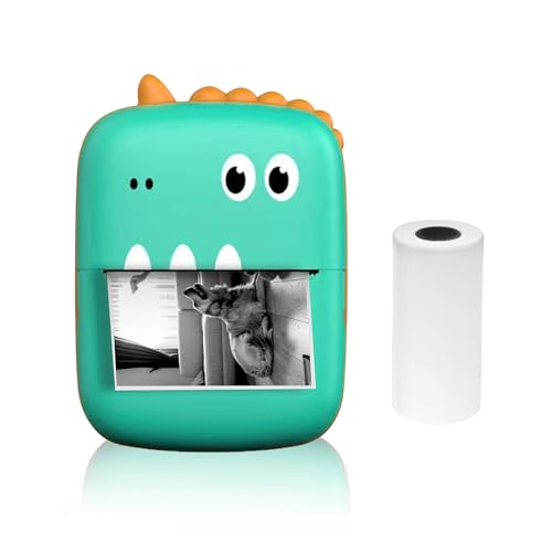 Irfora Mini -Thermaldrucker Multifunktion Tragbarer Aufkleberhersteller Photo Inkless Druckunterstützung BT -Verbindung für Smartphones mit 11 Papierrollen 57 Mm Kompatibel mit IOS (1) von Irfora