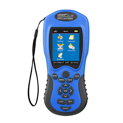 Irfora NF-198 GPS Land Meter Handheld Digital LCD Farmland Area Length Height Pressure Satellite Measurement Device, Automatic Manual Vehecile Mode, Outdoor Greenland Surveying Measurement Tool von Irfora