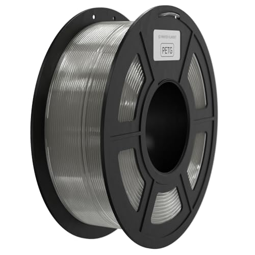 Irfora PETG -Filament 1,75 Mm 3D -Druckerfilament 1 Kg Höhere Härte 3D Druckfilament Kompatibel mit Dem Größten Teil des FDM Druckers Neptun 2/ Neptun 3/ Ender 3 und Mehr (Transparent) von Irfora