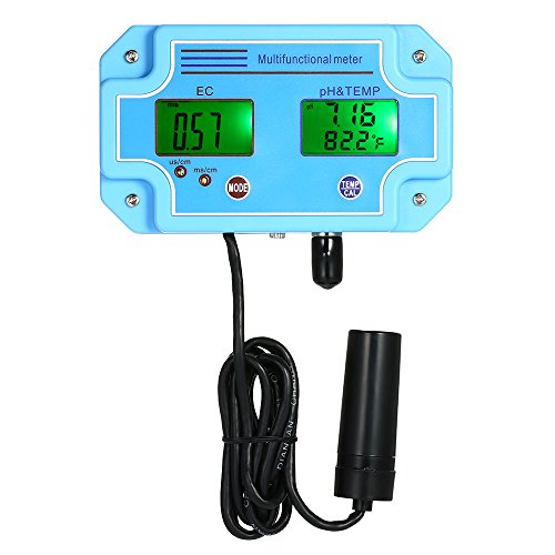 Irfora Professionelle 3 in 1 pH/EC/Temp Meter Wasser Detektor Multi-Parameter Digital LCD Tri-Meter Multi-Funktions Multiparameter Water Quality Tester von Irfora