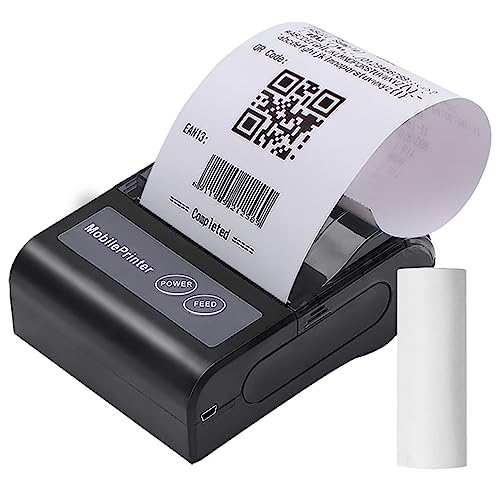 Irfora Tragbarer BT 80-mm-Thermo-Belegdrucker, persönlicher Mini-Rechnungs-POS-Mobildrucker mit wiederaufladbarem Akku, unterstützt ESC/POS, kompatibel mit Android iOS Windows von Irfora