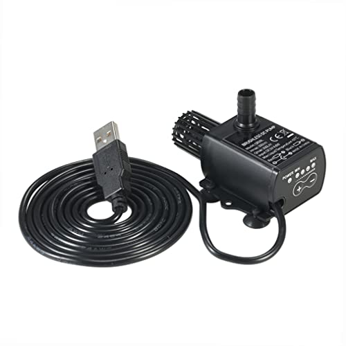 Irfora Ultra-leise Mini USB DC5V 4,8 Watt 300L / H Aufzug 300 cm Brushless Wasserpumpe Wasserdichte Tauch Brunnen mit Fluss Einstellung Funktion von Irfora