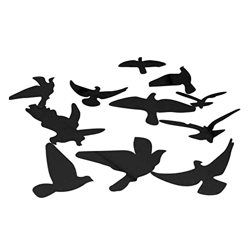 Irfora Vogelformspiegel Wandaufkleber DIY -Abziehbilder für Wohnzimmer Schlafzimmer Dekoration, Reflektierender Spiegel Entfernbarer Wohnkultur mit Kunststoffmaterial (Schwarz) von Irfora