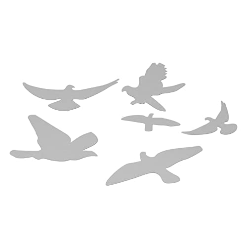 Irfora Vogelformspiegel Wandaufkleber DIY -Abziehbilder für Wohnzimmer Schlafzimmer Dekoration, Reflektierender Spiegel Entfernbarer Wohnkultur mit Kunststoffmaterial (Silber) von Irfora