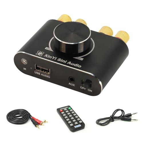 Irfora X15H 15 W Stereo-Verstärkerplatine, 12/24 V Lautsprecher-Audioverstärker BT 3,5 mm AUX USB U-Disk-Eingangsverstärkungsmodul, unterstützt Sinilink APP und Fernbedienung von Irfora
