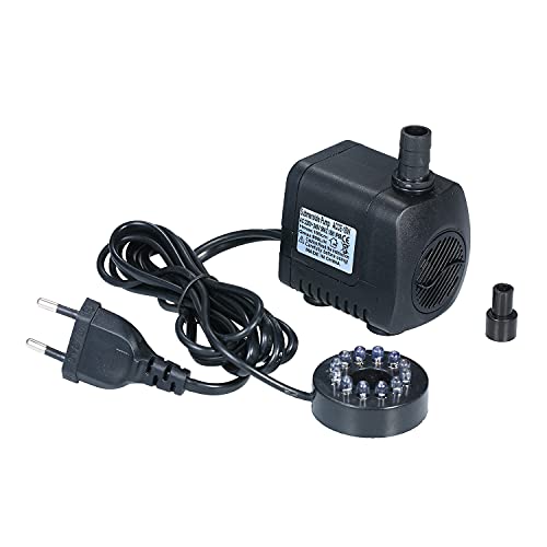 LED-Licht-Tauchpumpe 800L / H Ultra-leiser Aquarium Teich Tank Pool Wasserbrunnenpumpe EU-Stecker von Irfora
