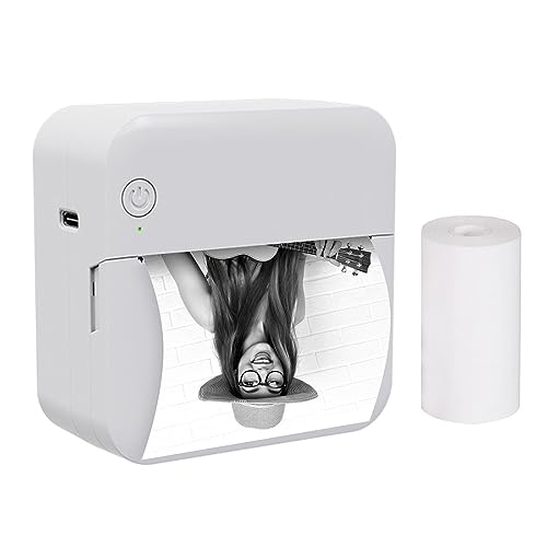 Mini Stampante Termica Tascabile Multifunzione Portatile Sticker Maker 300DPI Stampa Foto Istantanea Supporto Connessione BT per Smartphone con 1 Rotolo di Carta 57mm Compatibile con iOS Sistema von Irfora