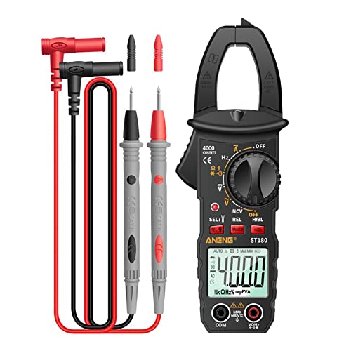 ST180 4000 Zählungen Stromzangen-Tester, digital, Multimeter, Zange, Multimeter, Voltmeter, Amperemeter, Amperemeter, Wechselspannung, Gleichstrom, Universal, AC NCV ST180 4000 Zählungen Stromzangen-Tester, digital, Multimeter, Zange, Multimeter, Voltmeter, Amperemeter, Amperemeter, Wechselspannung, Gleichstrom, Universal, AC NCV von Irfora