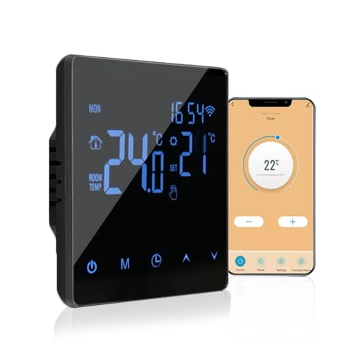 Irfora WiFi Smart Thermostat Temperaturregler für 3A Wasserheizung LCD-Display Touchscreen Woche programmierbare App-Steuerung Fußbodenheizungsthermostate für Home Office School Hotel von Irfora