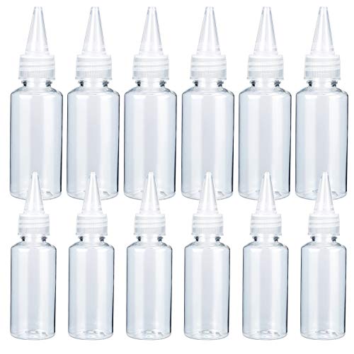 Irich 12 Stück Squeeze Flaschen, Mehrzweck Kunststoff Quetschflasche, Kein Leck & BPA Frei Spritzflaschen für Sojasauce Speisewürze Kochen Soßen(6 Stück 30 ml und 6 Stück 60 ml) von Irich