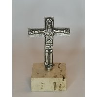 Wanderkreuz Des Neokatechumenalen Weges Aus Metall Mit 5 Mikron Silberbad. Marmorharzsockel 5x5x2 cm Gesamthöhe 100 Mm Wanderkreuz Des Neokatechumenalen Weges Aus Metall Mit 5 Mikron Silberbad. Marmorharzsockel 5x5x2 cm Gesamthöhe 100 Mm von IridiumStore