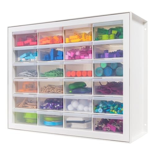 IRIS USA 24 Schubladen Kunststoff Teile Aufbewahrung Hardware und Bastelschrank, 49,5 cm B x 17,8 cm T x 39,5 cm H, weiß IRIS USA 24 Schubladen Kunststoff Teile Aufbewahrung Hardware und Bastelschrank, 49,5 cm B x 17,8 cm T x 39,5 cm H, weiß von Iris Ohyama