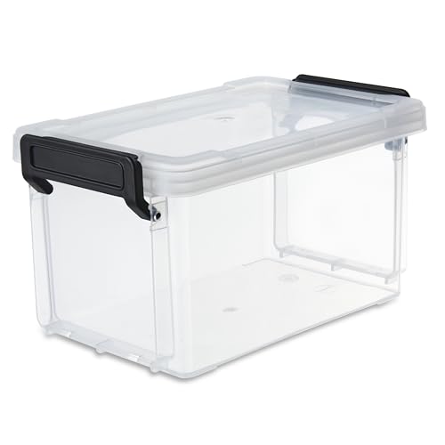 Iris Ohyama, Aufbewahrungsboxen aus Kunststoff mit Deckel und Verschlussclips, 0.7L, Transparent, Stapelbar, für Büro, Schule, Kleinteile, BPA frei, Behälter, Aufbewahrungsbox, LLB-0.7 von Iris Ohyama