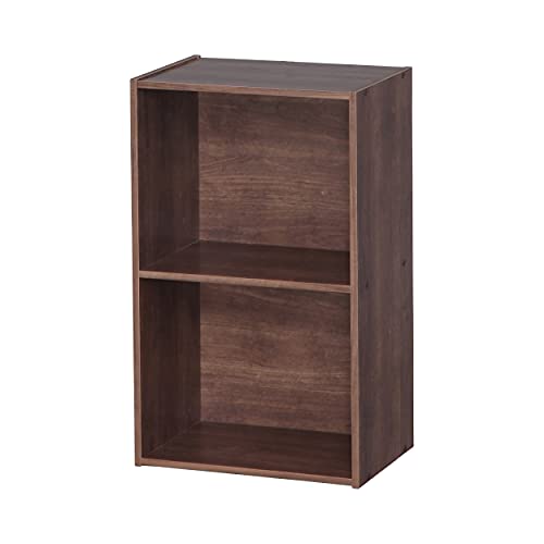 Iris Ohyama, Möbel, 2 Regalböden Aufbewahrung Büro, Bibliothek, Stabil, Große Kapazität, Multifunktional, Schlafzimmer, Wohnzimmer - Office Basic Rack CX-2FN - Braun von Iris Ohyama