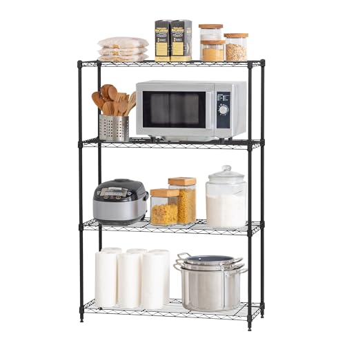 Iris Ohyama, Schwerlastregal, Aufbewahrungsmöbel aus Metall, Metallregal mit 4 Ebenen, Stecksystem, höhenverstellbar, Küche, Garage, Büro - Metal Rack MR-MM4 - Schwarz Iris Ohyama, Schwerlastregal, Aufbewahrungsmöbel aus Metall, Metallregal mit 4 Ebenen, Stecksystem, höhenverstellbar, Küche, Garage, Büro - Metal Rack MR-MM4 - Schwarz von Iris Ohyama