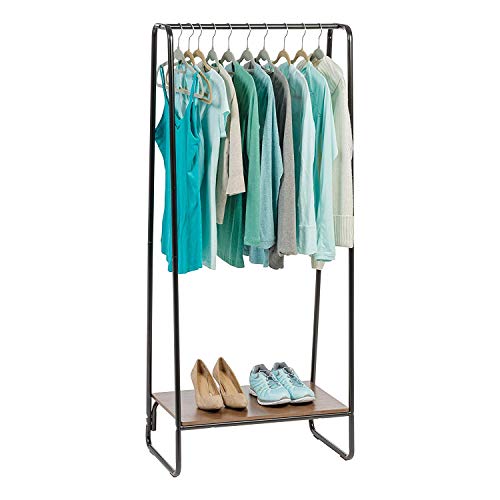 Iris Ohyama, Kleiderständer, Ankleidezimmer, Garderobenständer, Stabile Regale, Einfache Montage, Mehrzweck, Design, Büro, Eingang, Schlafzimmer, Wohnzimmer - Metal Garment rack - PI-B1 - Schwarz von Iris Ohyama