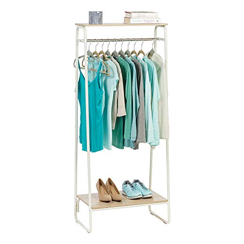 Iris Ohyama, Kleiderständer, Ankleidezimmer, Garderobenständer, Stabile Regale, Einfache Montage, Mehrzweck, Design, Büro, Eingang, Schlafzimmer, Wohnzimmer - Metal Garment rack - PI-B2 - Weiß von Iris Ohyama