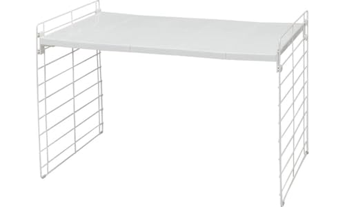 Iris Ohyama, Regal, Schrankorganizer, Unterschrank, Ausziehbar, Kunststoffaufbewahrung für Küchenschränke, Speisekammer, Lebensmittel und Utensilien -Telescopic Rack 1-tier USD-1V- Weiß von Iris Ohyama