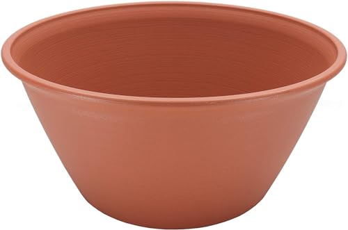 Iris Ohyama, Pflanzentopf, Runde Pflanzgefäße mit Wasserableitung/Speichersystem für die Gartenarbeit - Round Plant Pot 450, Braun von Iris Ohyama