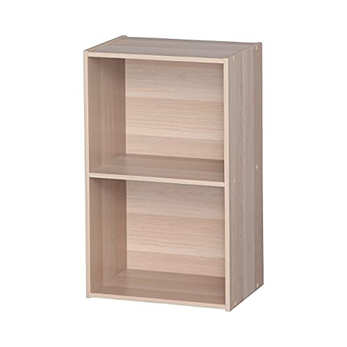 Iris Ohyama, Möbel, 2 Regalböden zur Aufbewahrung im Büro, Bibliothek, Stabil, Großes Fassungsvermögen, Multifunktional, Stabil, Schlafzimmer, Wohnzimmer - Office Basic Rack CX-2FN - Hellbraun von Iris Ohyama